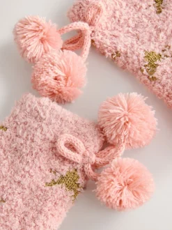 Next Rose - Chaussettes douillettes lune et étoile