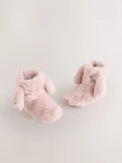 Next Rose - Chaussons bottes en fausse fourrure lapin Clearance
