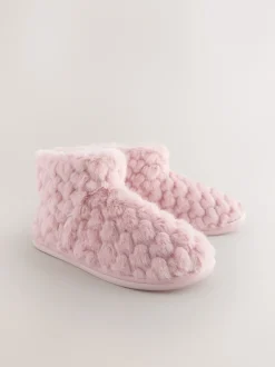 Next Rose - Chaussons chaussons cœur en fausse fourrure