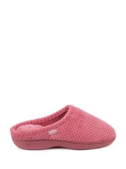 Totes - Chaussons mules Isotoner Popcorn Terry Rose