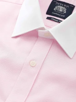 Savile Row Company Rose - Chemise formelle Winchester classique en coton texturé Best