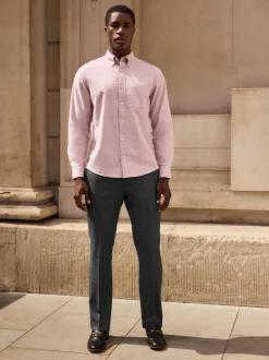 Next - Chemise Oxford douce à manches longues Rose Outlet