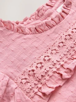 Next Rose - Chemisier à volants à manches longues (3-16ans) Hot