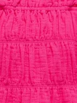 ONLY KIDS Rose - Chemisier texturé à manches courtes et manches bouffantes