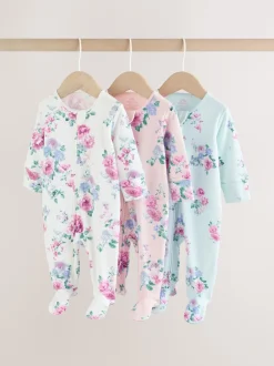 Next Rose - Combinaison de nuit zippée pour bébé 3 Pack (0-2ans) New