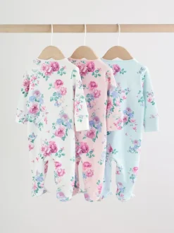 Next Rose - Combinaison de nuit zippée pour bébé 3 Pack (0-2ans) New