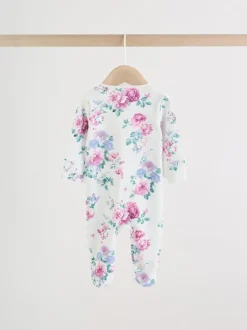 Next Rose - Combinaison de nuit zippée pour bébé 3 Pack (0-2ans) New
