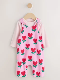 Next Rose - Ensemble de salopettes bébé et bodys à manches longues Ensemble 2 pièces (0mois-3ans) Outlet