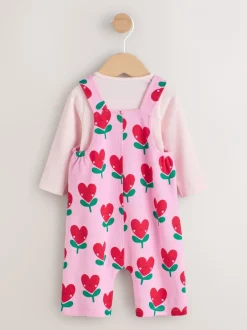 Next Rose - Ensemble de salopettes bébé et bodys à manches longues Ensemble 2 pièces (0mois-3ans) Outlet