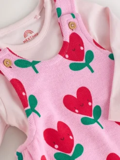Next Rose - Ensemble de salopettes bébé et bodys à manches longues Ensemble 2 pièces (0mois-3ans) Outlet