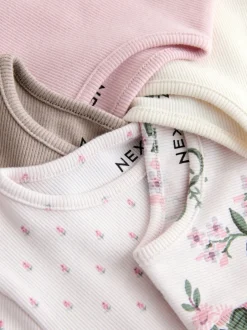 Next Rose - Hauts côtelés à manches courtes Lot 5 (3mois7ans) Online