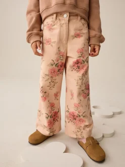 Next Rose - Jean Jambe large Fleuri Imprimé (3-16ans) New