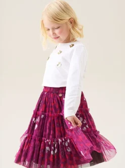 Angel & Rocket Rose - Jupe Mae en maille à imprimé fleuri Clearance