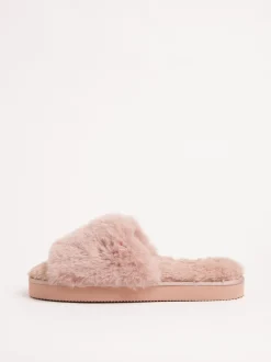 Lipsy Rose - Chaussons de nuit à plateforme en fausse fourrure Online