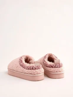 Lipsy Rose - chaussons en imitation peau de mouton à imprimé léopard EVA Outlet