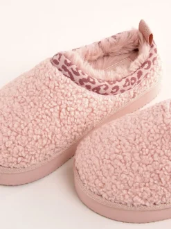 Lipsy Rose - chaussons en imitation peau de mouton à imprimé léopard EVA Outlet