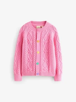 Little Bird by Jools Oliver Rose - Cardigan en Coton Torsade Clearance