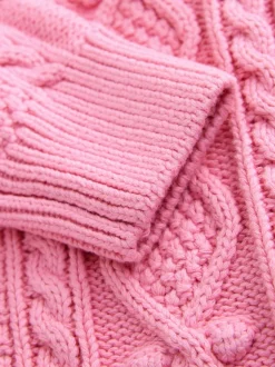 Little Bird by Jools Oliver Rose - Cardigan en Coton Torsade Clearance