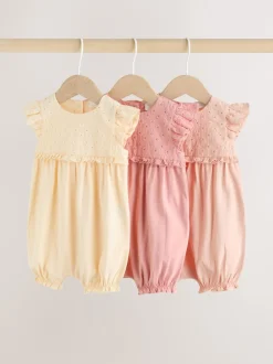 Next Rose - Lot de 3 barboteuses imprimées bébé Best