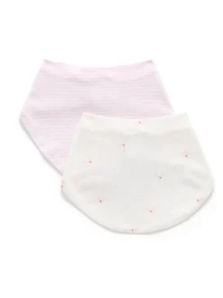 Purebaby Rose - Lot de 2 bavoirs Essential Dribble Best