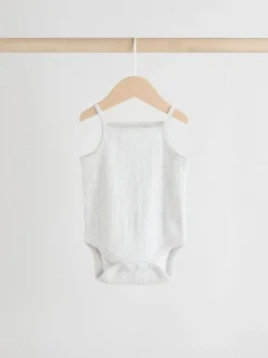 Next Rose - Lot de 5 bodys débardeurs en maille pointelle pour bébé Outlet