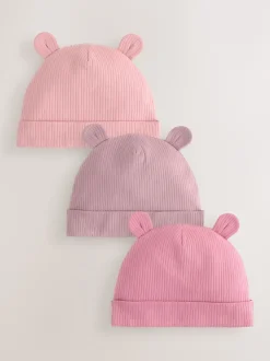 Next Rose - Lot de 3 bonnets bébé (0-18mois) Sale