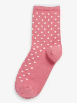 Next Rose - Lot de 7 chaussettes de cheville Cotton Rich Pretty Outlet