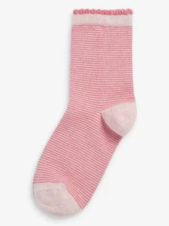 Next Rose - Lot de 7 chaussettes de cheville Cotton Rich Pretty Outlet