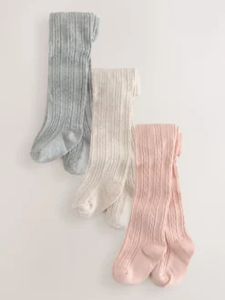 Next Rose - Lot de 3 collants bébé (0 mois-2 ans) Clearance
