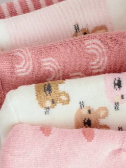 Next Rose - Lot de 5 paires de chaussettes en éponge roulées bébé (0 mois à 2 ans) Discount