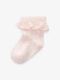 Next Rose - Lot de 3 paires de chaussettes bébé en dentelle Best