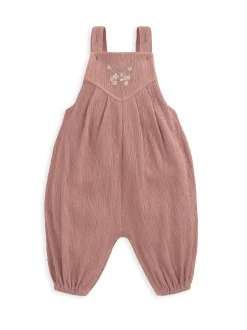 Rose - Mamas & Papas Ensemble salopette et body rose 100% coton effet froissé Online
