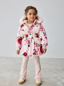 Baker by Ted Baker Rose - Manteau à ourlet boule résistant à la douche