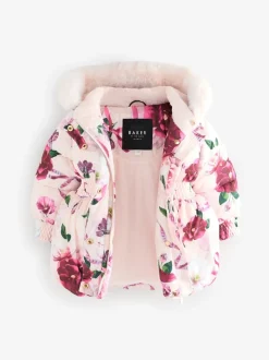 Baker by Ted Baker Rose - Manteau à ourlet boule résistant à la douche
