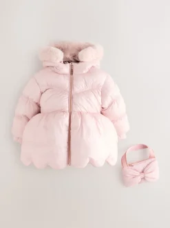 Baker by Ted Baker Rose - Manteau rembourré festonné imperméable avec sac amovible Hot