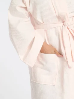 Loungeable Rose - Peignoir gaufré 100% coton New