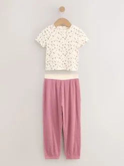 Next Rose à petites fleurs - Lot de 3Joggings pyjama (3-16ans) Hot