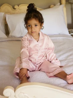 The Little Tailor Rose - Pyjama de Noël boutonné en satin pour enfant Best
