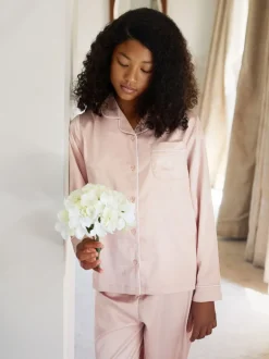 The Little Tailor Rose - Pyjama de Noël boutonné en satin pour enfant Best