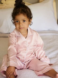 The Little Tailor Rose - Pyjama de Noël boutonné en satin pour enfant Best