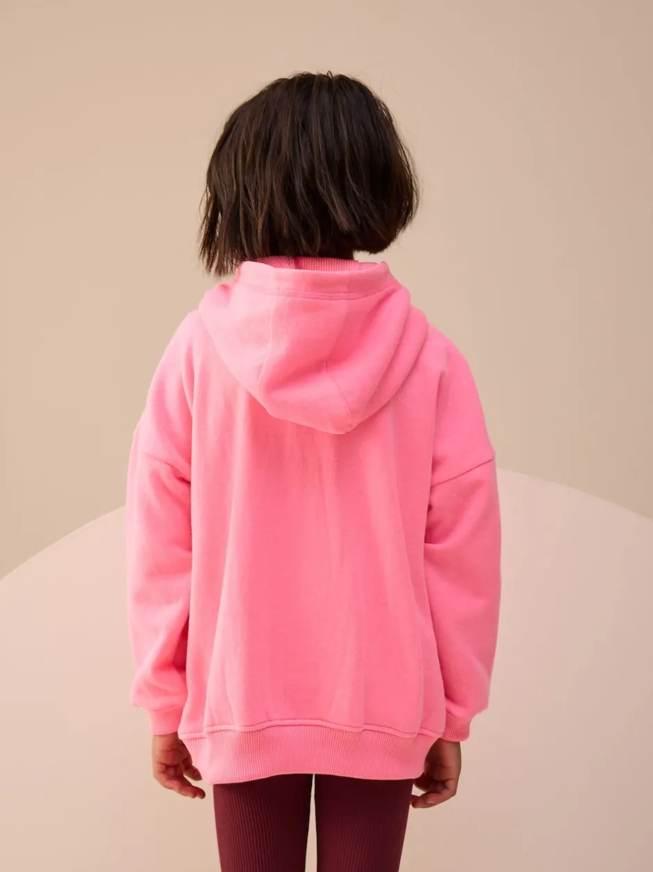 Next - Sweat à capuche zippé (3-16ans) Rose à rayures multicolores Sale
