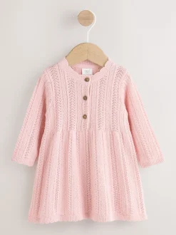 Next Rose - Robe bébé en maille (0mois à2ans) Outlet