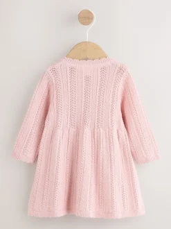 Next Rose - Robe bébé en maille (0mois à2ans) Outlet