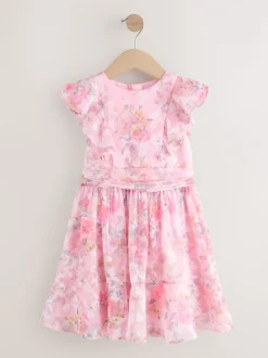 Next Rose - Robe de soirée à volants fleuris (3-16ans) Clearance