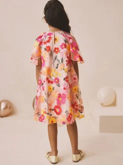 Next Rose - Robe d’occasion à fleurs brodée 3D (3-16ans)