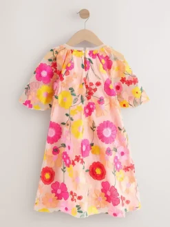 Next Rose - Robe d’occasion à fleurs brodée 3D (3-16ans)