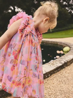 Next Rose - Robe en maille à épaules volantées (3mois7ans) Clearance