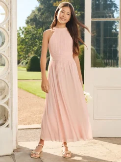 Lipsy Rose - Robe grande occasion plissée à dos nu (5-16ans) Hot