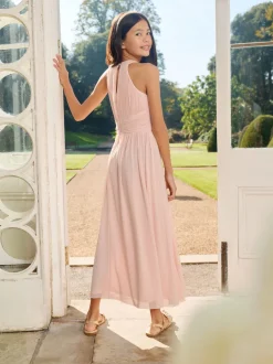 Lipsy Rose - Robe grande occasion plissée à dos nu (5-16ans) Hot