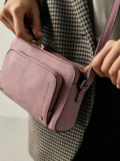 Next Rose - Sac à bandoulière en faux daim à double fermeture éclair Hot